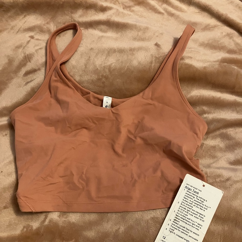 Lululemon Align Rust Orange/Pink Tank Top